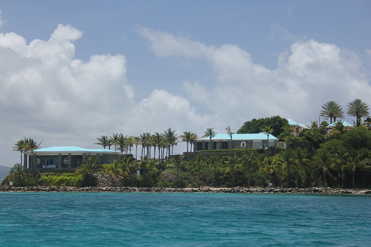 Little St. James aerial view relevant to Bill Clinton Epstein flight logs and island-visit claims