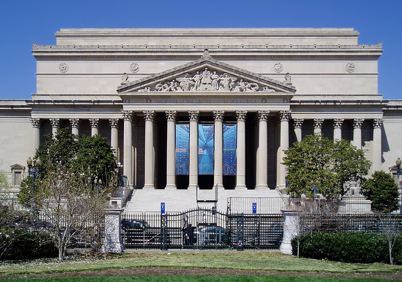 National Archives building tied to epstein files database verification and citation workflow