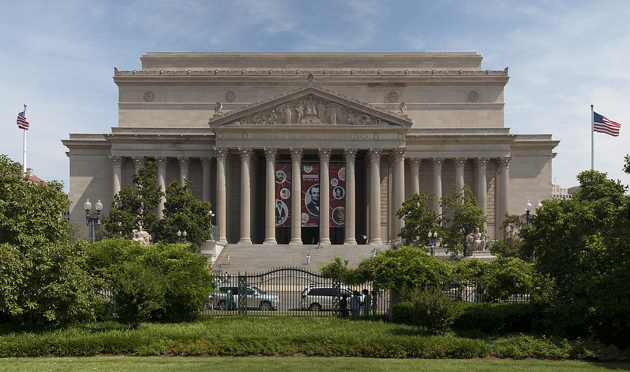 National Archives building illustrating preservation practices for epstein files removed from DOJ website